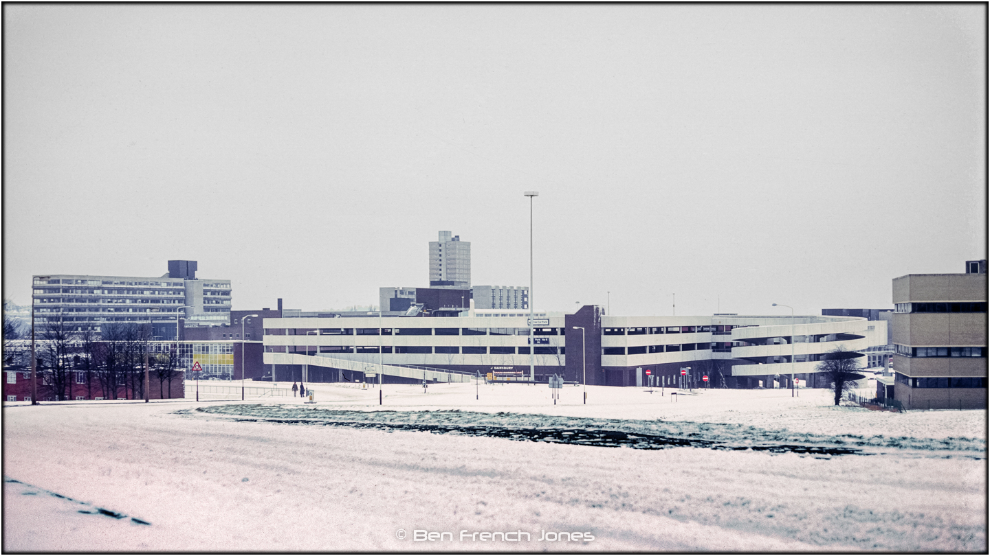 cwmbran town centre in snow